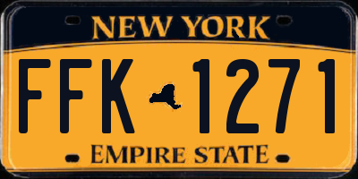 NY license plate FFK1271