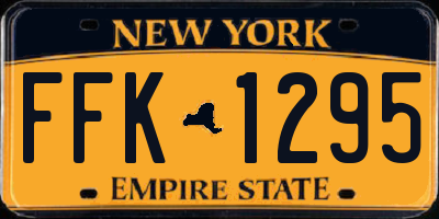 NY license plate FFK1295
