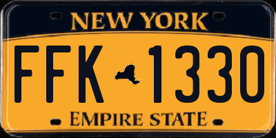 NY license plate FFK1330