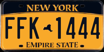 NY license plate FFK1444