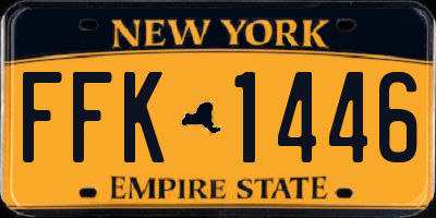 NY license plate FFK1446