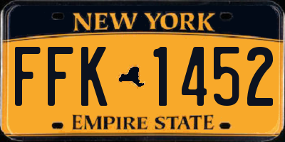 NY license plate FFK1452