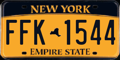 NY license plate FFK1544