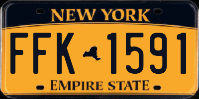 NY license plate FFK1591