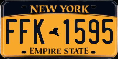NY license plate FFK1595