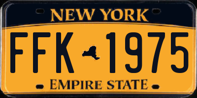 NY license plate FFK1975