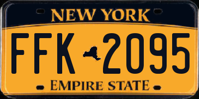 NY license plate FFK2095