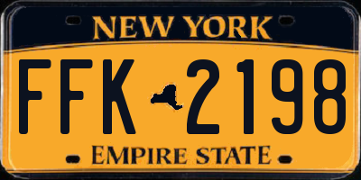 NY license plate FFK2198