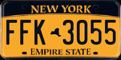NY license plate FFK3055