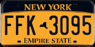 NY license plate FFK3095