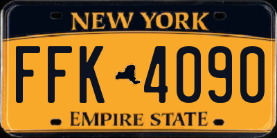 NY license plate FFK4090