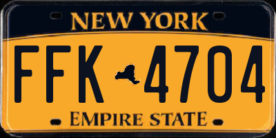 NY license plate FFK4704