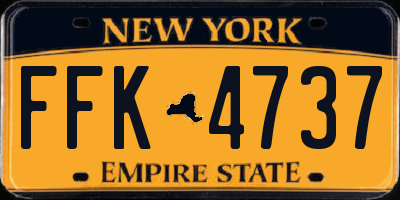 NY license plate FFK4737