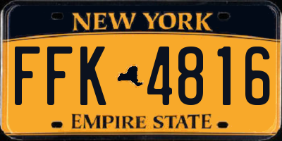 NY license plate FFK4816
