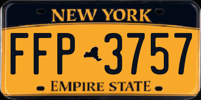 NY license plate FFP3757