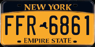 NY license plate FFR6861
