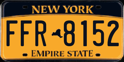 NY license plate FFR8152
