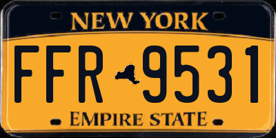 NY license plate FFR9531