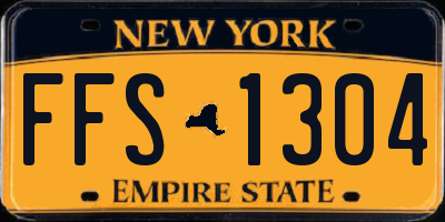 NY license plate FFS1304
