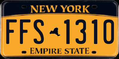 NY license plate FFS1310