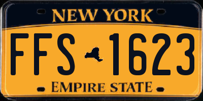 NY license plate FFS1623