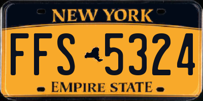 NY license plate FFS5324