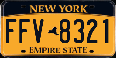 NY license plate FFV8321