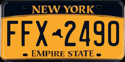 NY license plate FFX2490