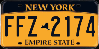 NY license plate FFZ2174