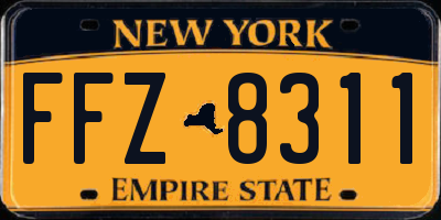 NY license plate FFZ8311