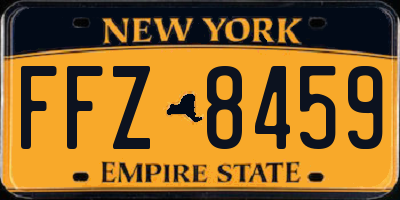 NY license plate FFZ8459