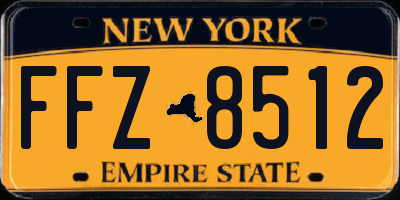 NY license plate FFZ8512