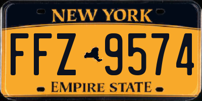 NY license plate FFZ9574