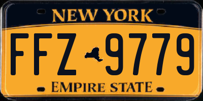 NY license plate FFZ9779