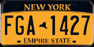 NY license plate FGA1427