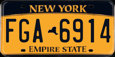 NY license plate FGA6914