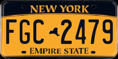 NY license plate FGC2479