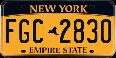 NY license plate FGC2830