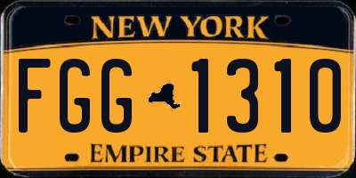 NY license plate FGG1310