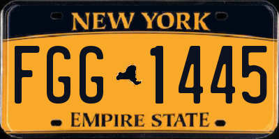 NY license plate FGG1445