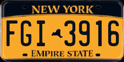 NY license plate FGI3916