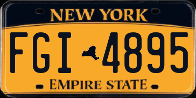 NY license plate FGI4895