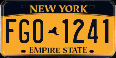 NY license plate FGO1241