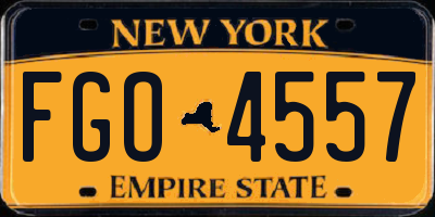 NY license plate FGO4557