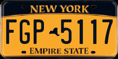 NY license plate FGP5117