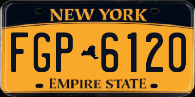 NY license plate FGP6120