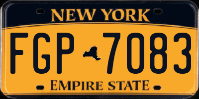 NY license plate FGP7083