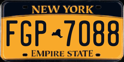 NY license plate FGP7088