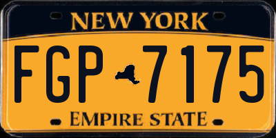 NY license plate FGP7175
