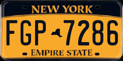 NY license plate FGP7286